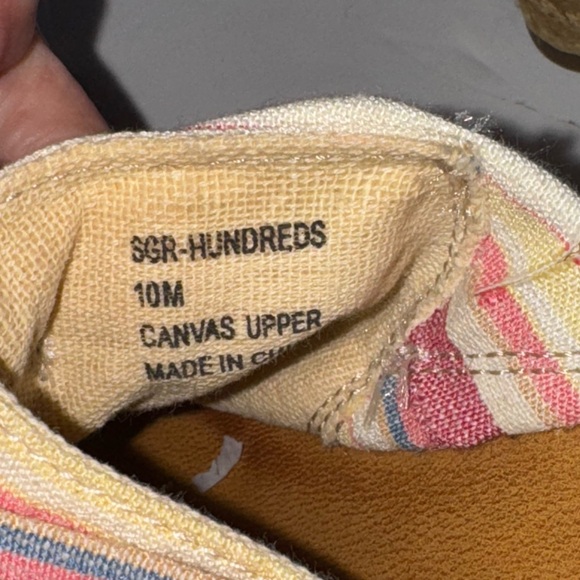 Sugar Hundreds Knotted Band Wedge Sandal Multi Dune Stripe  Size 10 - Picture 11 of 12